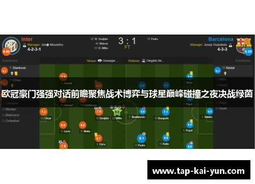 欧冠豪门强强对话前瞻聚焦战术博弈与球星巅峰碰撞之夜决战绿茵